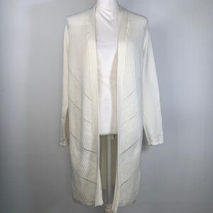 Chico's Open Knit Duster Cardigan Sweater